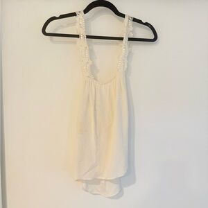 Stone Cold Fox Cream Blouse with Lace Detail and low back